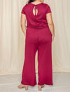 **PLUS SIZE ONLY** Aspen Short Sleeve Jumpsuit W/Pocket