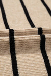 Zara Stripe Side Pockets Open Front Cardigan