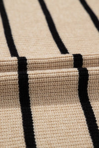 Zara Stripe Side Pockets Open Front Cardigan