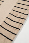 Zara Stripe Side Pockets Open Front Cardigan