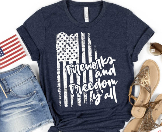 Fireworks and Freedom Graphic Tee