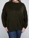 **PLUS SIZE ONLY** Raw Seam Melange Sweater